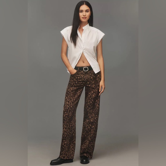 Levi's Brown Leopard Print Baggy Dad Jeans - Picture 3 of 7